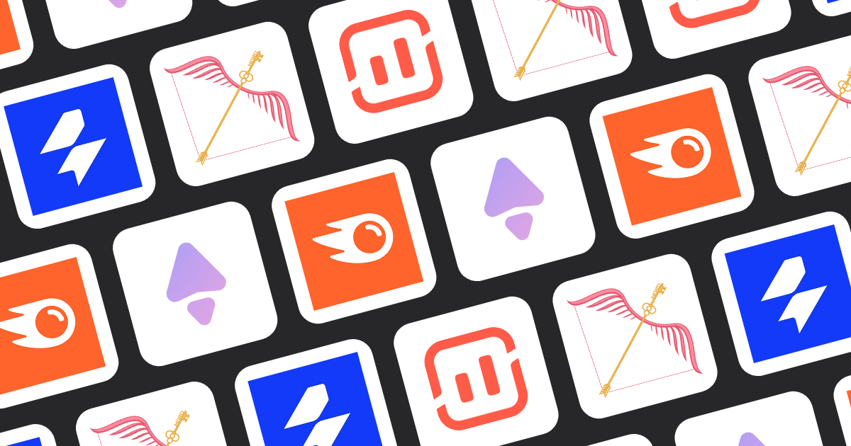 Icons of keyword clustering tools like Keyword Cupid and others