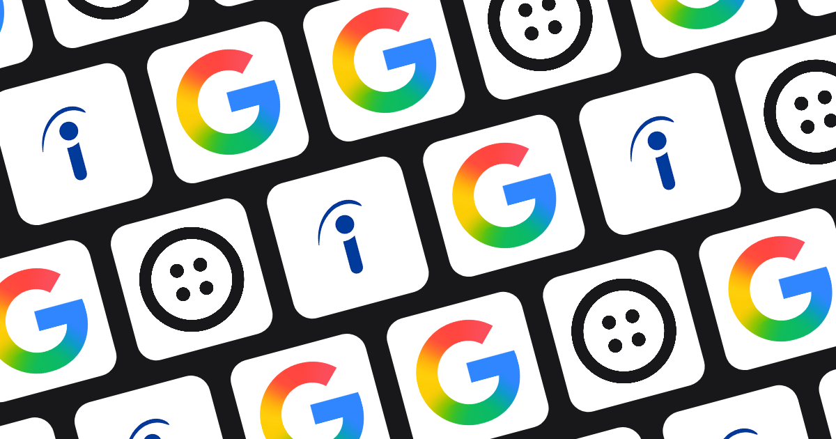 Grid of logos including Indeed, Buttoned, Gmail, Google Calendar