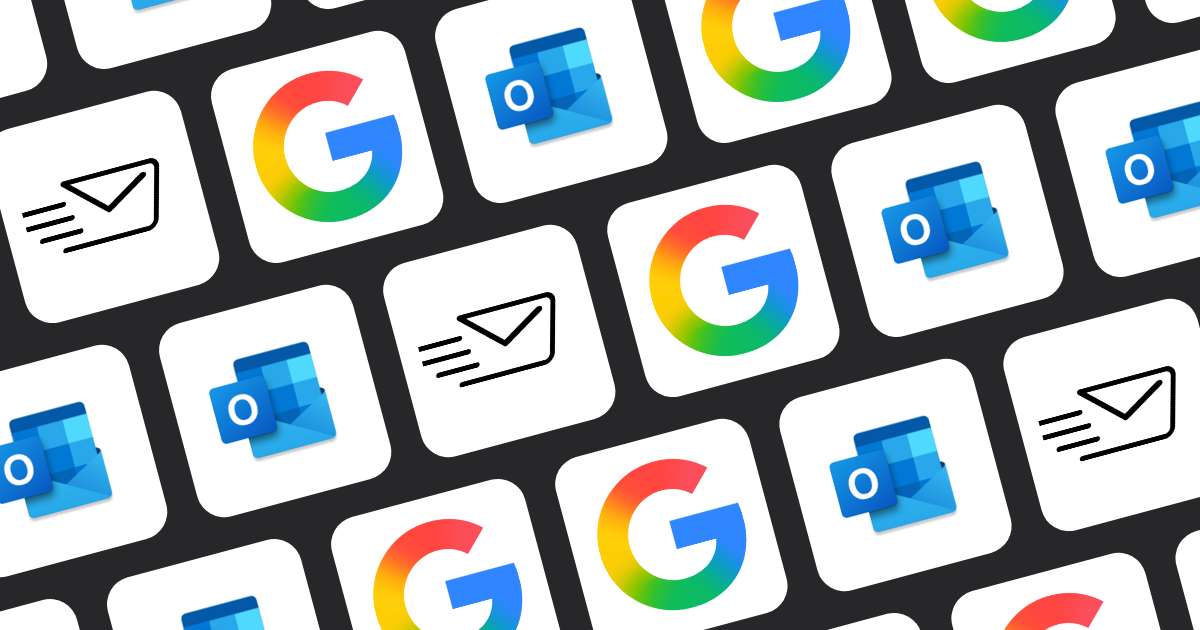 Icons representing email clients and tools for finding unanswered emails