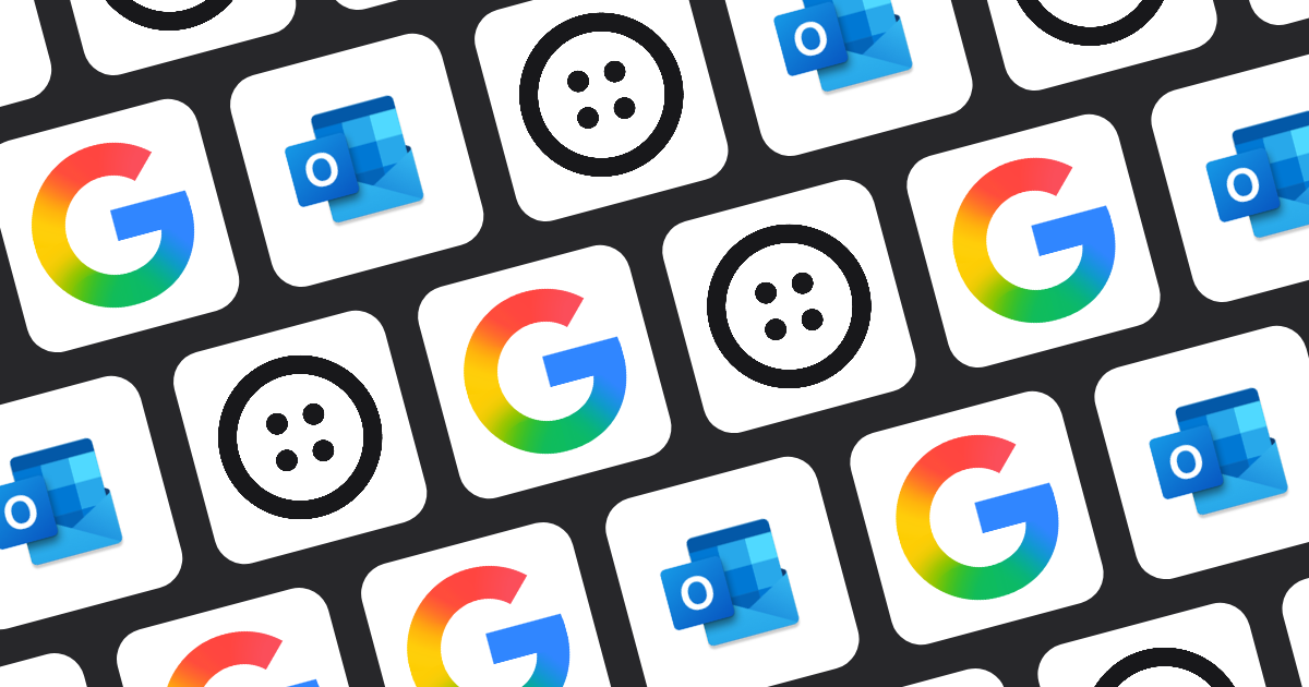 Grid of icons for Gmail, Outlook, and Buttoned representing popular email inboxes and tools
