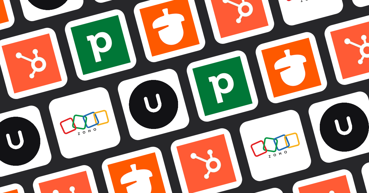 Logos of the top CRMs that offer invoicing features for 2026