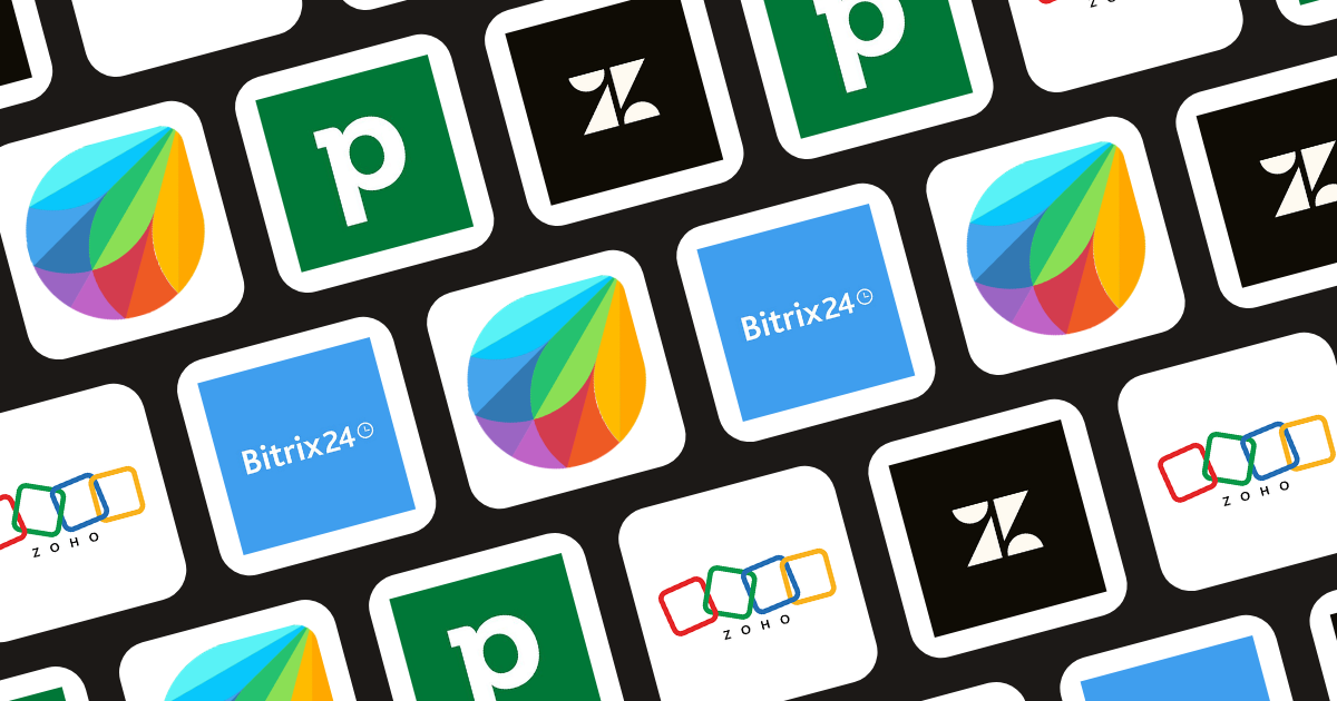 Logos of top CRM tools for insurance companies
