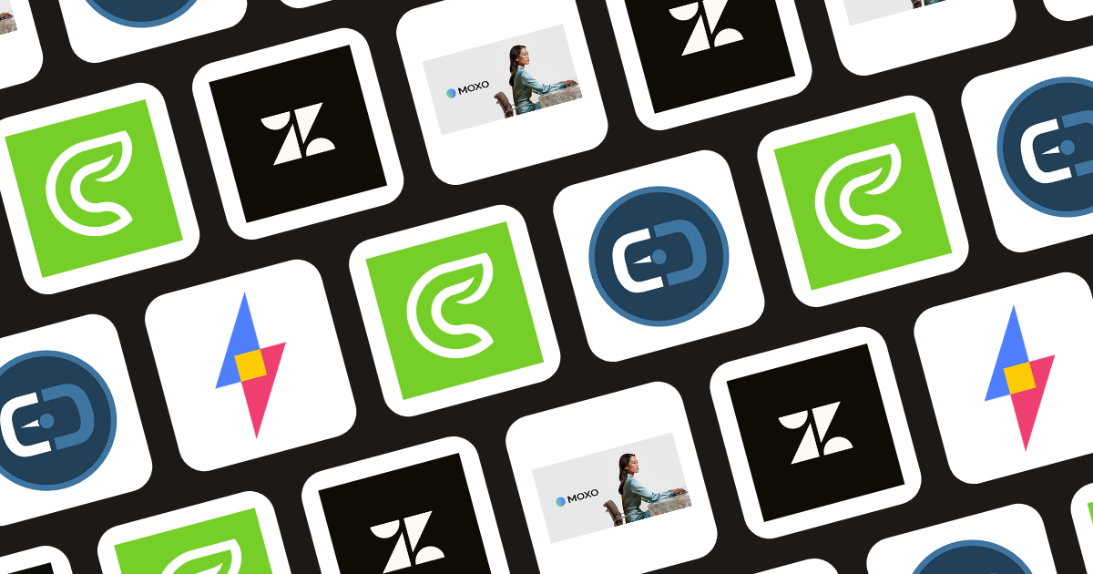 A grid of popular client portal software logos.