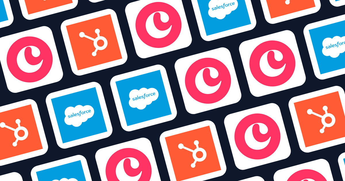 Icons representing CRM data migration process.