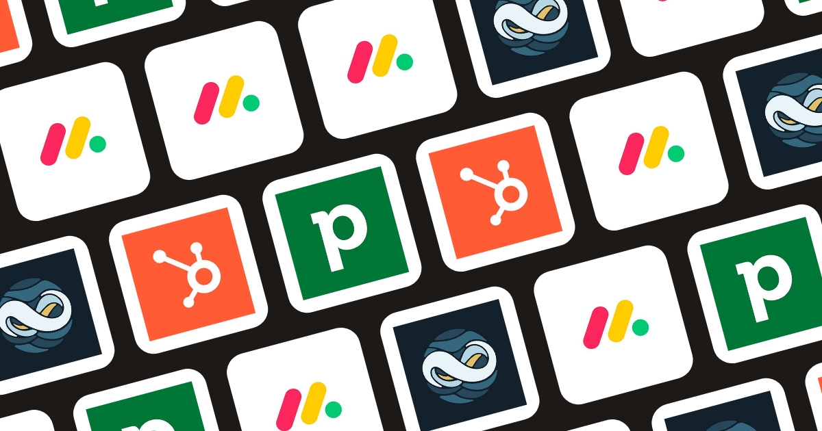 Icons representing various CRM software suitable for construction.