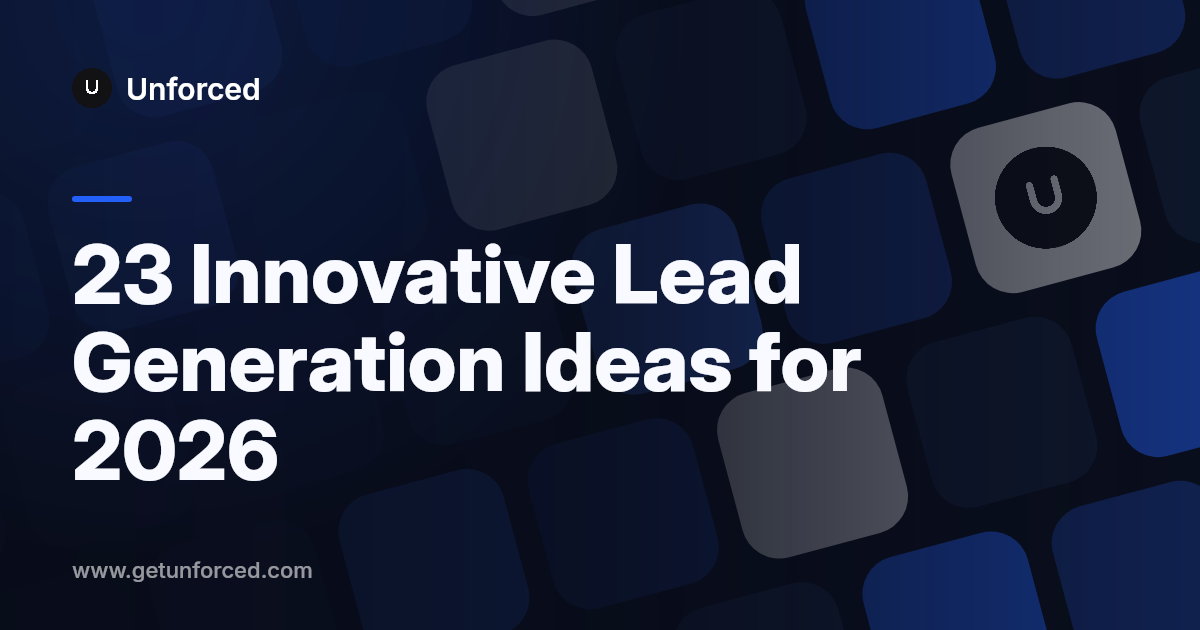 A diverse set of lead generation tactics tailored for modern businesses